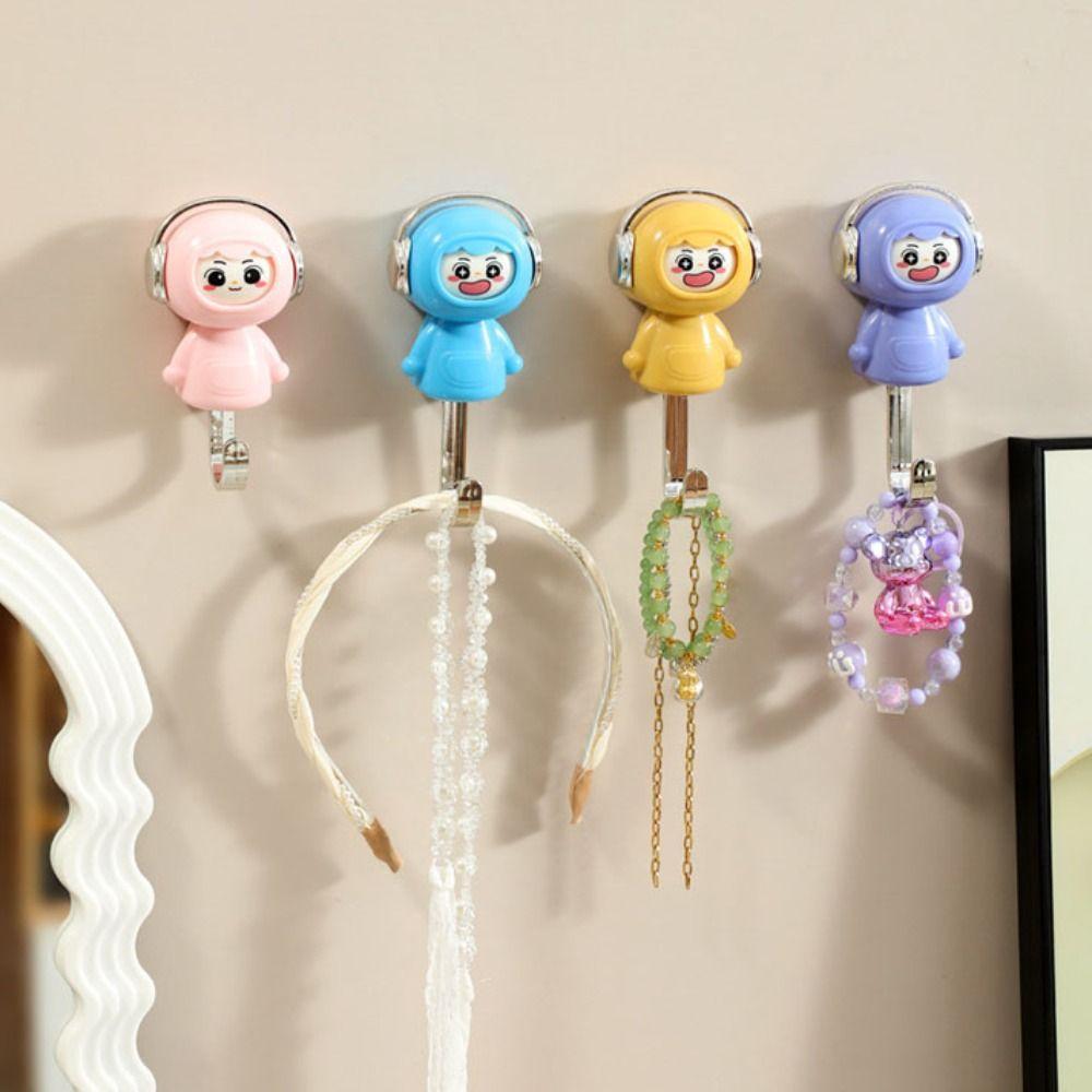 Cartoon Design Decorative Hooks Cute Style Organization Hooks Face Changing Hook Wall Organization