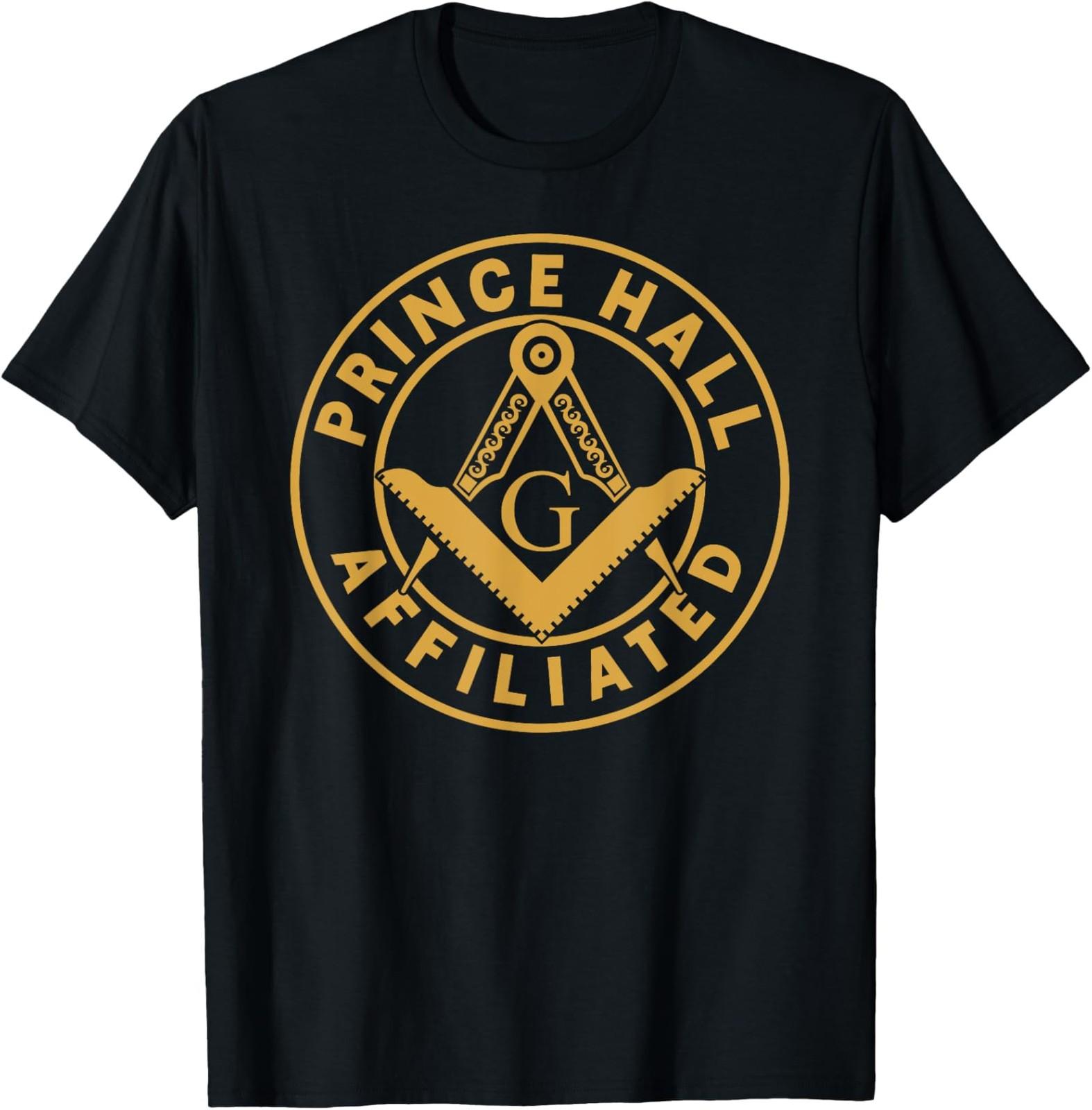 NEW LIMITED Masonic PHA Prince Hall Affiliated Square Compass Freemason T-Shirt XL