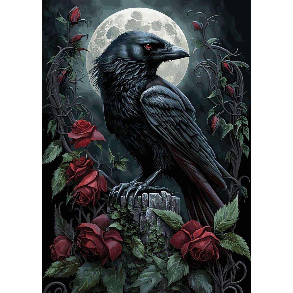 Fantasy Forest Castle Dark Academy Magic Witch Canvas Diamond Painting Wall Art Picture Living Room Home Decor