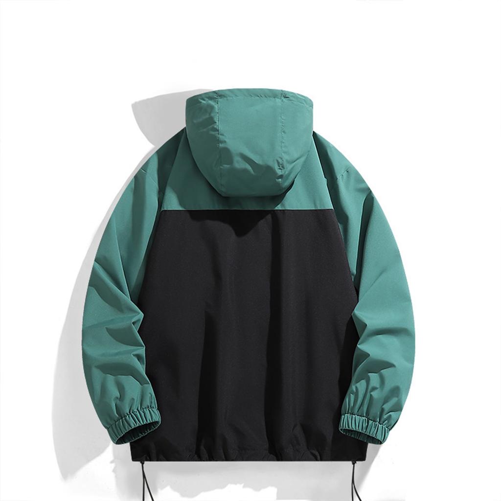 Men's Outdoor Hard Jacket, Windproof And Waterproof, For Hiking, Mountaineering, Single-layer Raglan Sleeve Windbreaker