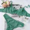 Sexy Sex Underwear Women's French Thin Transparent Lace Underwear Big Chest Small Anti-sagging Bra Set