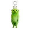 4Pcs Funny Green Cat Keychain Acrylic Key Chain Holder Personalized Keyring Pendant Cute Vivid Expressions Cat Pendant for Keys Bag Backpack Friends
