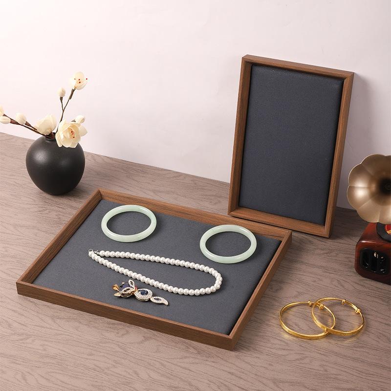 Jewelry Look Empty Tray Black Walnut Wooden Display Tray Jewelry Storage Bracelet Ornament Necklace