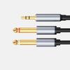 6.5mm Male to 3.5mm Male Audio Adapter Cable Gold-Plated Connector for Headphones, Amplifier, Recorder