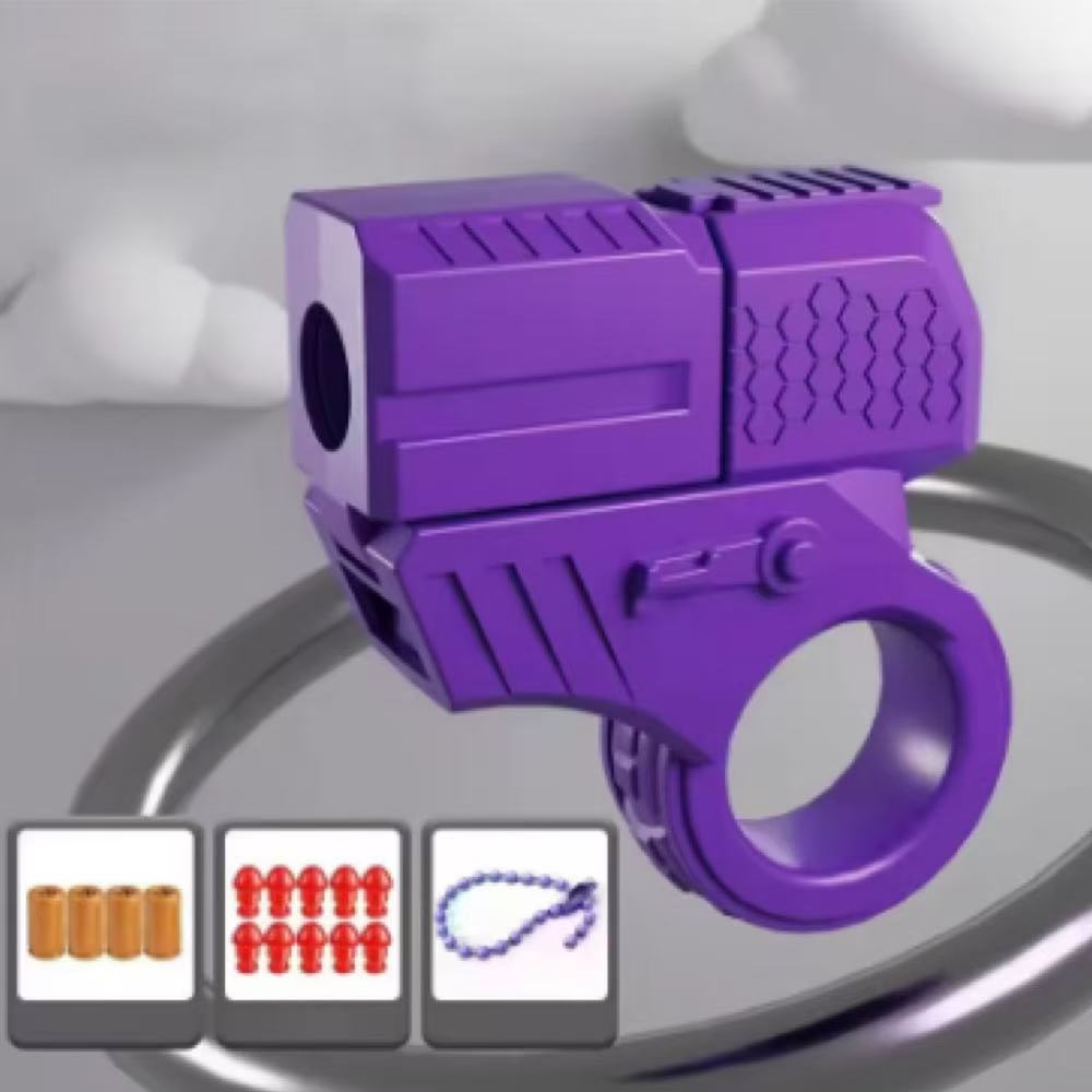 New Mini Gun Shell Ejected Can Launch Decompression EDC Finger Ring Pistol Fidget Spinner Ratchet Anxiety Stress Relief Toy Guns