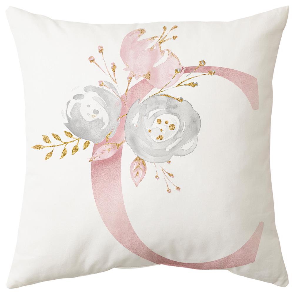 Pillow Cover Letter Valentine's Day Living Room Sofa Pillow Car Waist Pillow Pillow Cover Bedroom