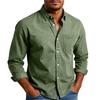 Men'S Shirt With Double Pockets, Casual Long Sleeved Top, Fashionable Cardigan