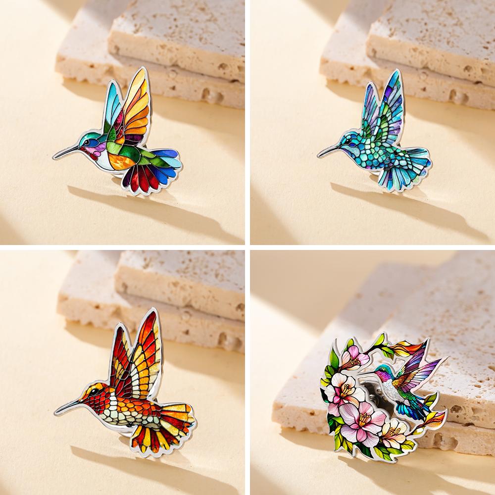 Hummingbird Lapel Pins for Women Stainless Steel Bird Brooch Metal Pins Backpack Badges Jewelry Birthday Gift 2026 Wholesale