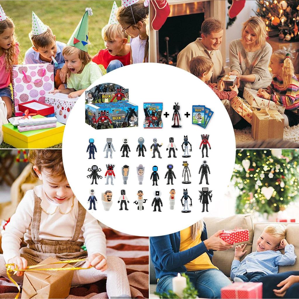 24pcs Skibidi Toilet Figures, Skibidi Toilet Action Figure Toys, Skibidi Man Action Figure Toys, Skibidi Toilet Action Figures, Horror Cartoon Movie C