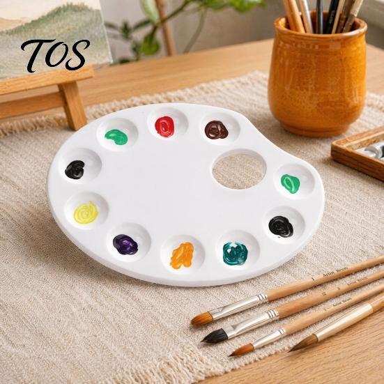 Durable Artist Palette Paint Palette, Ten-hole Color Mixing Tray, Thickened Student Painting Tools Plastic Art Supplies, for Watercolor Acrylic