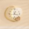 High-end Digital Wall Clock Nordic Wall Hanging Clock Modern Wall Painting Light  Living Room