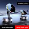 Magnetic Car Phone Holder with 15W Fast Wireless Charging & Rotating Atmosphere Light