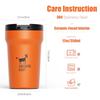 CHEERFUL GOAT Coffee Mug with Ceramic Liner – Stainless Steel Travel Insulated Tumbler with Built-in Ceramic Liner and Lid, 12oz Leakproof Cup – Perfe