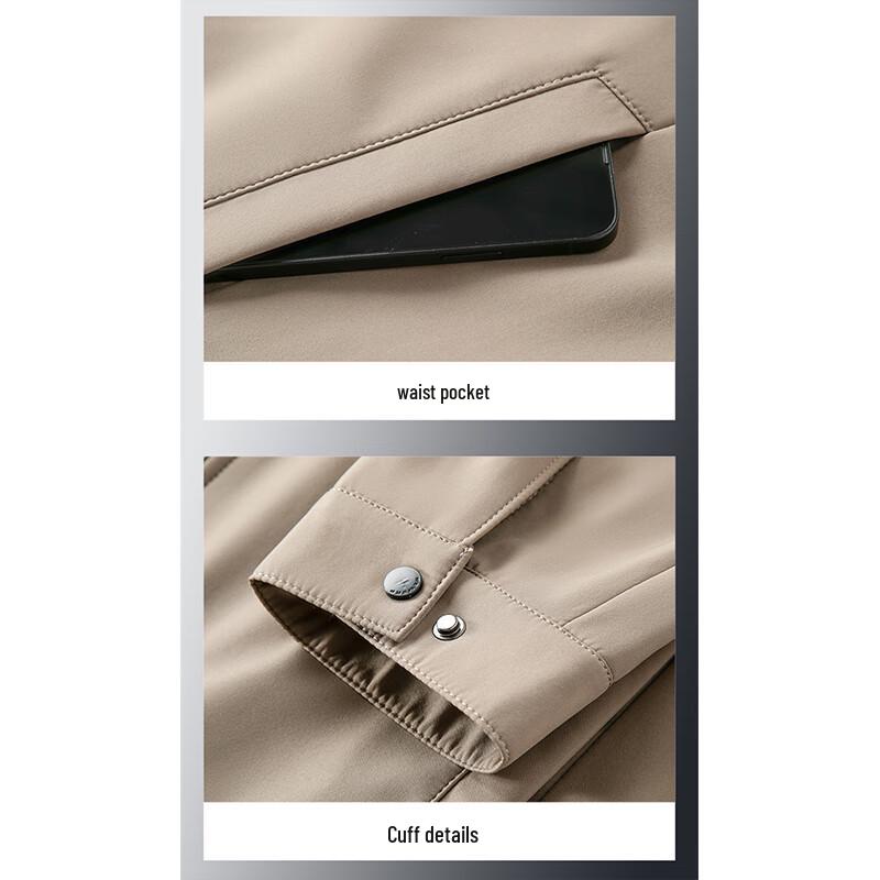 ROMON Men's Casual Business Anti-Wrinkle Lapel Jacket