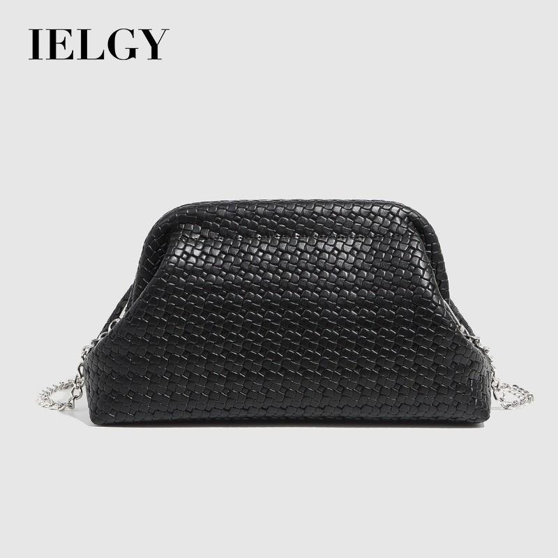 IELGY Fashionable Trendy Shell Bag Shoulder Diagonal Chain Bag Woven