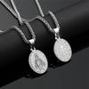 Double-sided Portrait Medal Cross Men's and Women's Pendant Necklace Jewelry