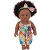Curly Afro Hair Black Doll Soft Body Collectible Reborns Doll For Kids RolePlay Imagination Development Activity Toy