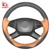 Handgenähte Leder Wildleder Lenkradabdeckung für Mercedes Benz E-Klasse L E350 4Matic Kombi 2011