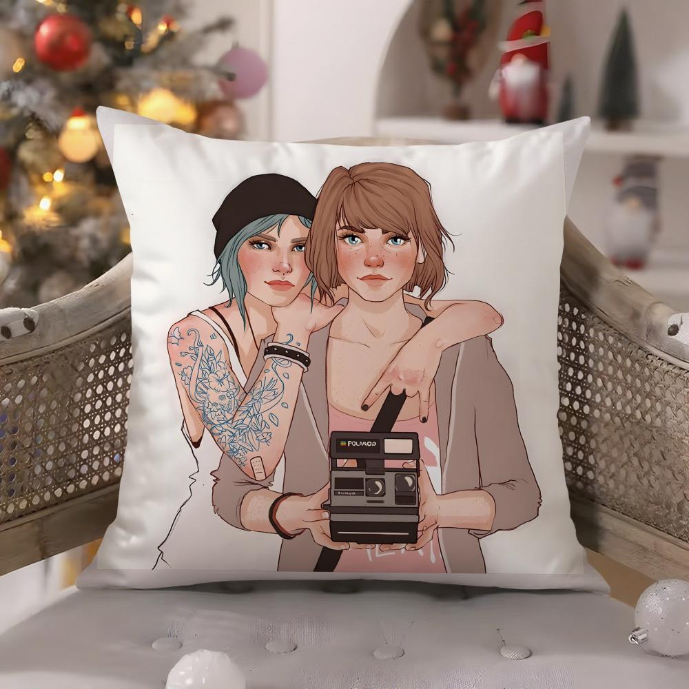 Story Life Is Strange-L Игра Вторая Наволочка Уют Диван-Кровать Шелковистая Элегантная Невидимая Молния Декоративная Наволочка Peach skin 18*18(CM)-1Pcs