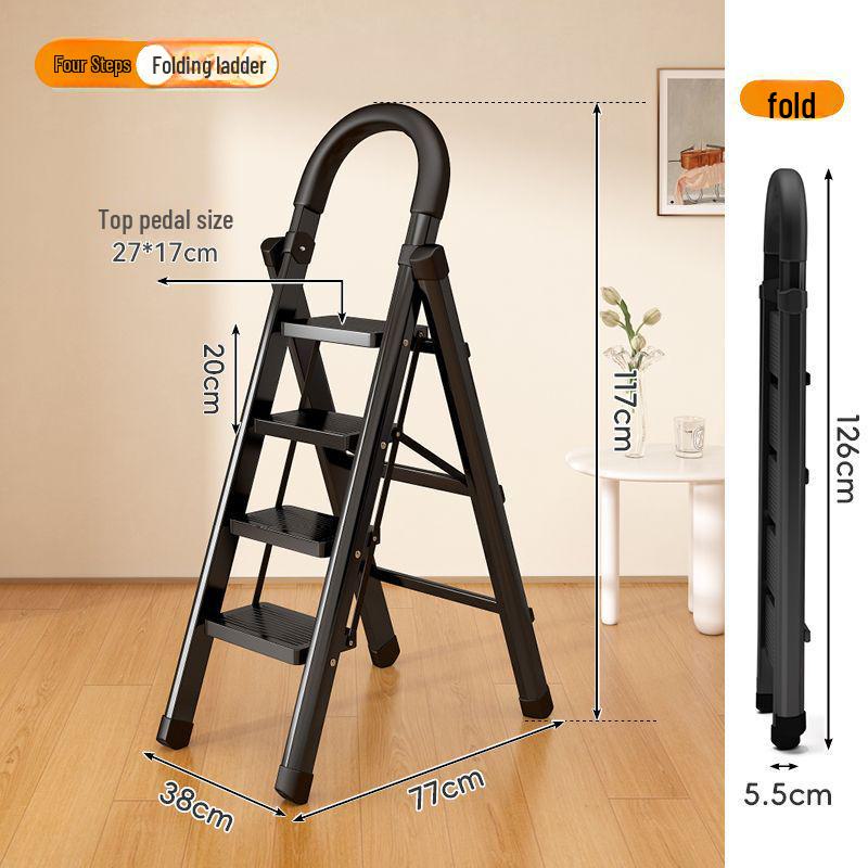 Multifunctional Folding Carbon Steel Ladder and Clothes Drying Rack