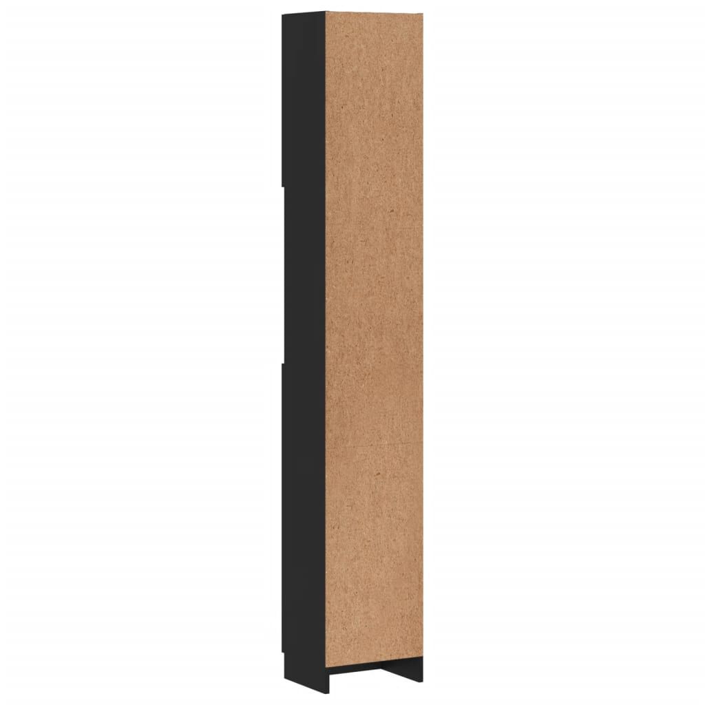 Stehender Badezimmerschrank, Eck-Badezimmerschrank, Aufbewahrungsschrank, 32×25,5×190 cm