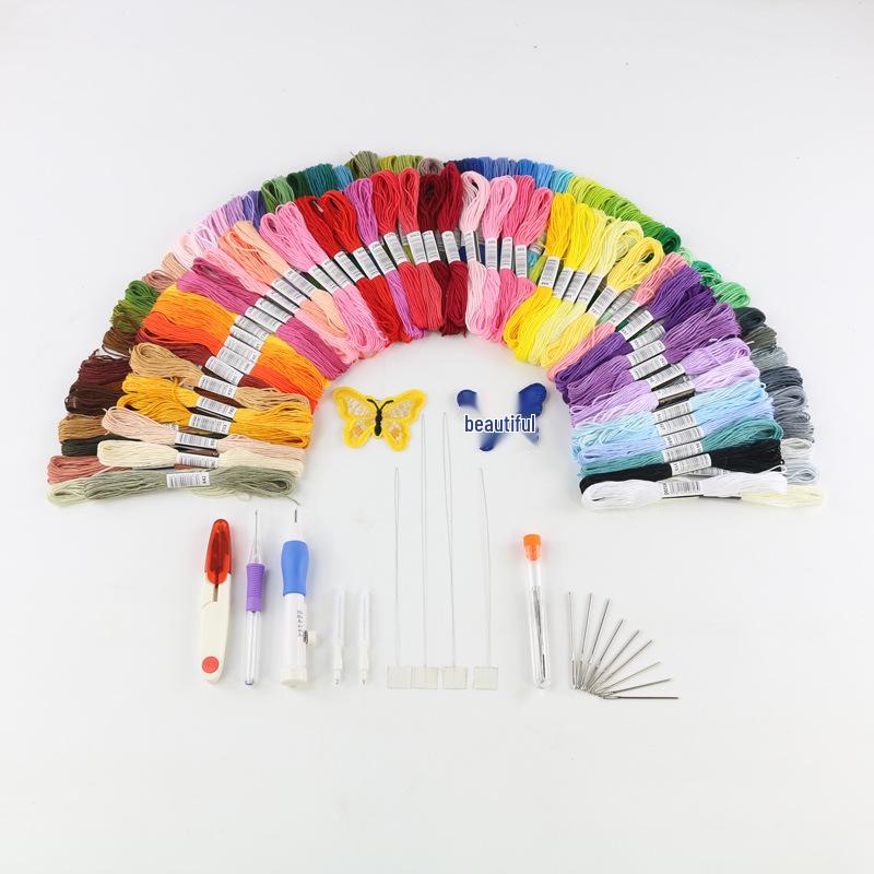 Punch Needle Embroidery Set: Large Needles & Thickened Thread Tools