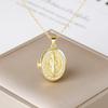 New Trendy Openable Religious Virgin Mary Saint Jude Zircon Photo Box Pendant Necklace for Female Male Daily Party Jewelry