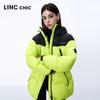 Jinyujie Women's Mid-length Thick Goose Down Jacket Y24801280-G