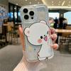 Dog Cat Couple Phone Case For iPhone 16 15 11 12 14 13 Pro Max Mini XS X XR 7 8 Plus Kawaii Cute Cartoon Animal Cellphones Cover