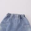 Boys' Korean Style Three-Piece Summer Set: Denim Vest, Stylish Double Pocket, Cool Street Fashion Short Sleeve.