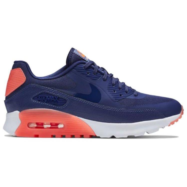 Nike Air Max 90 Ultra Essential Women's Lifestyle Sneakers Blue Legend Hot Lava Sunset Glow Blue 724981-400