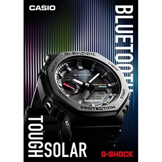 Casio G-Shock wristwatch Bluetooth solar features model GA-B2100-1A1JF black men.