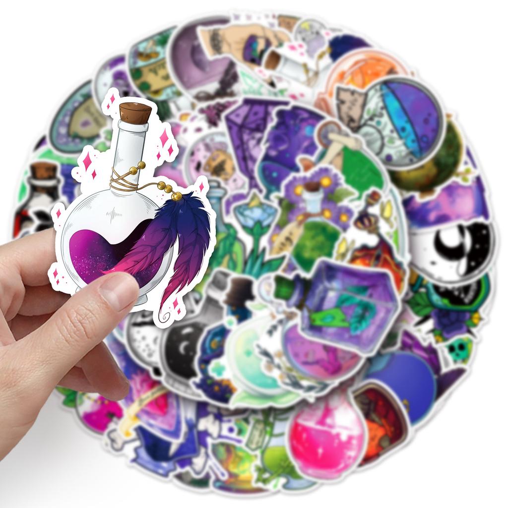 50 Magic Potion Graffiti Stickers Personalized Creative Decoration Mobile Phone Case Suitcase Water Cup Waterproof Stickers