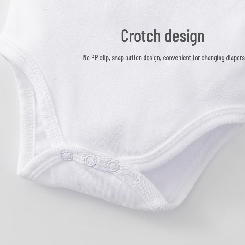 Baby Langarm-Baumwoll-Body mit Bauchschutz für Frühling & Herbst