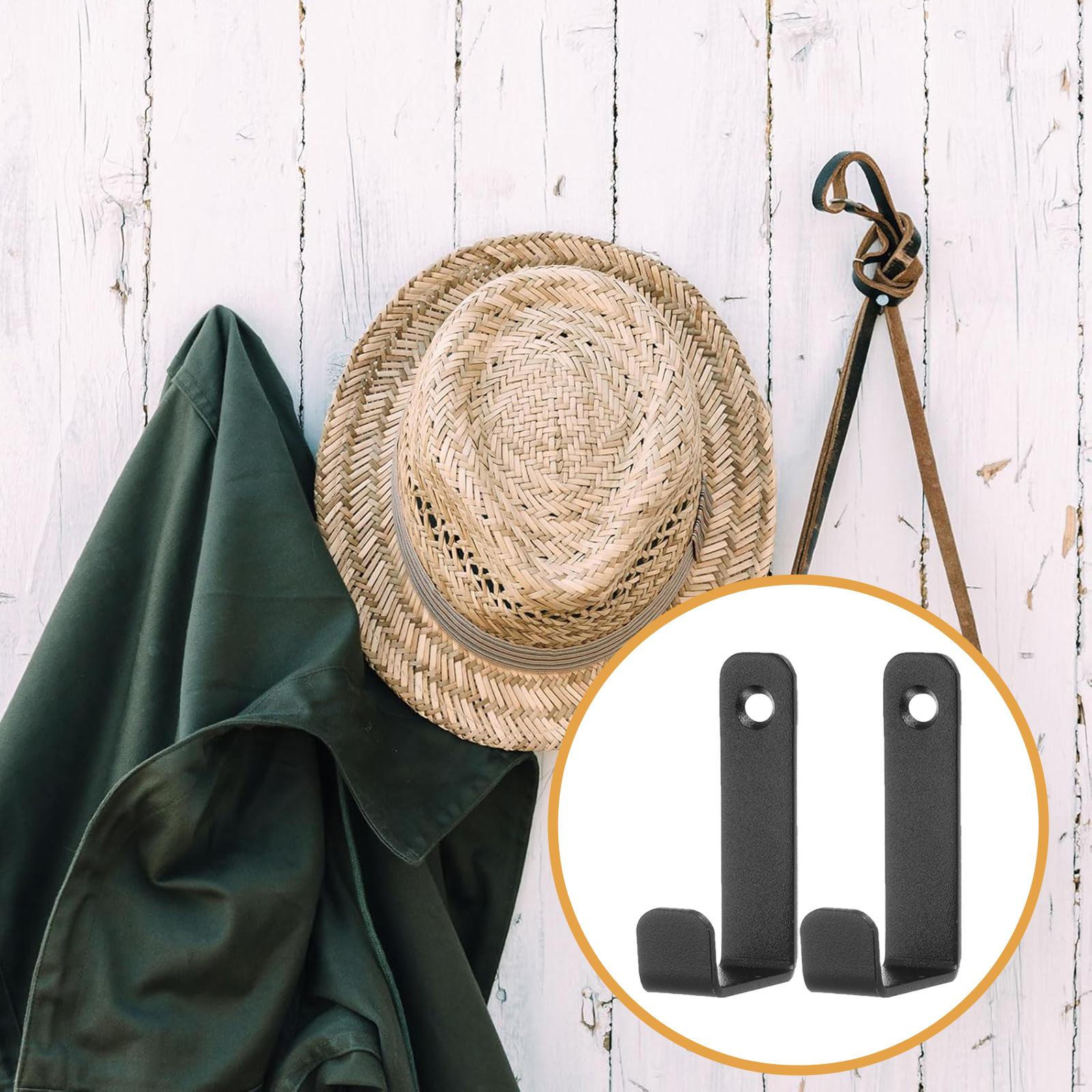 

2 Pieces Wall Hook Coat Hanger Easy to Install Multi Purpose Hanging for Entryway Door Storage Single hole