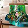 Custom Warm Fleece Blanket for Sofa Bed Soft Flannel Throw King Size Perfect for Camping Winter Zelda Theme