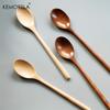 4PCS Wooden Spoon Kitchen Korean Style Natural Wood Soup Tableware Cooking Honey Coffee Spoon Mixing Spoon