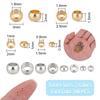 800Pcs 8 Styles 304 Stainless Steel Spacer Beads, Rondelle, Mixed Color, 1.5~3x0.8~2mm, Hole: 0.8~1.4mm, 100pcs/style
