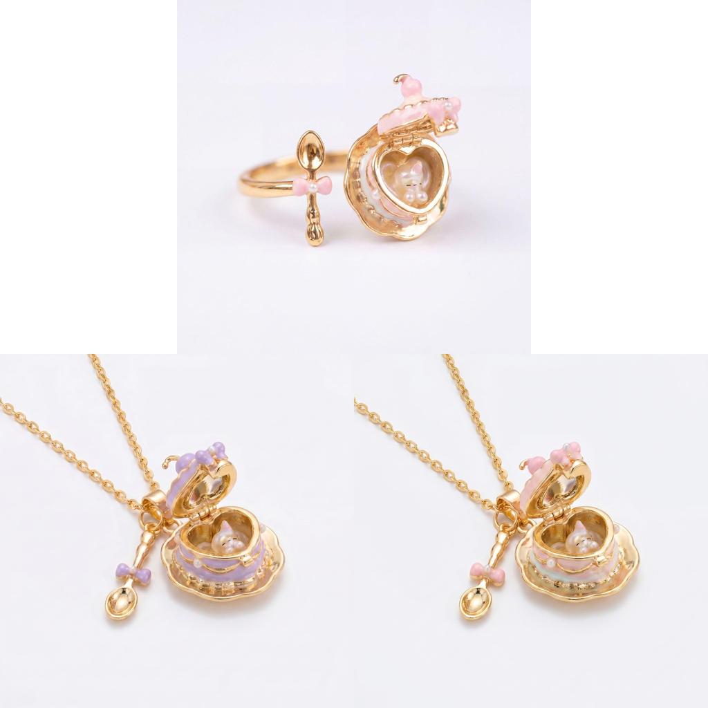 Cartoon Heart Shaped Pendant Necklace With Gold Plating For Casual Wear