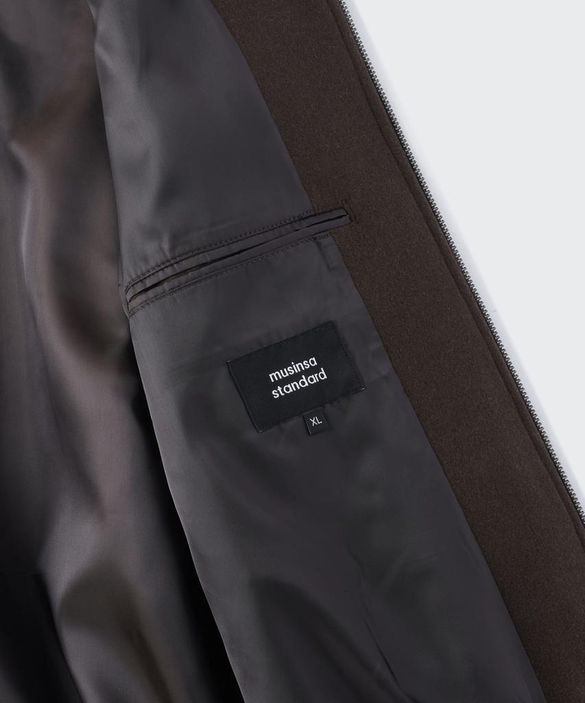 Musinsa Standard Wool Blend Minimal Blouson Jacket [Baroque Brown]