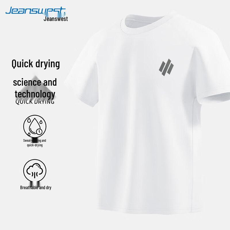 Jeanswest Men s Quick-Dry Loose Fit Short Sleeve T-Shirt M