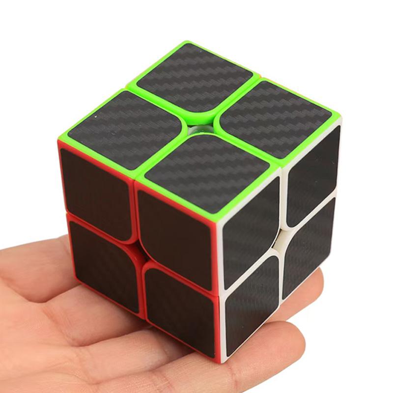 Smooth Carbon Fiber Speed Cube 2X2 3X3 4X4 Problem Solving Brain Teaser Educational Toys For Kids Children Adults Best Gifts