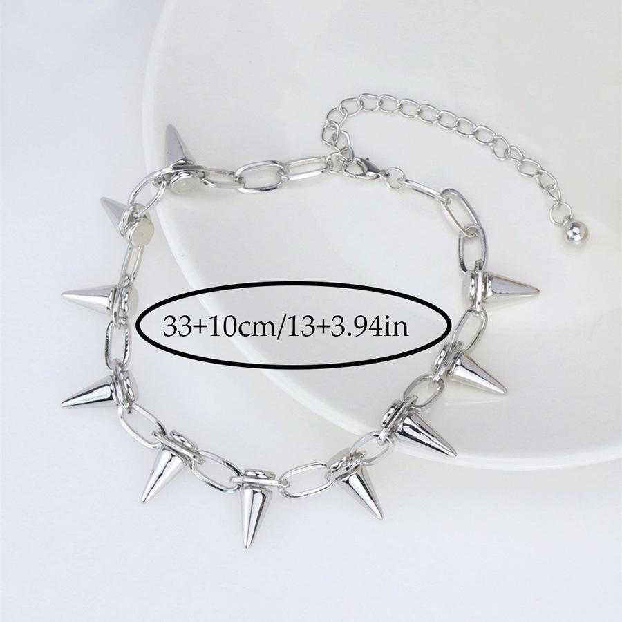 Vintage Punk Alloy Rivet Bullet Necklace for Women