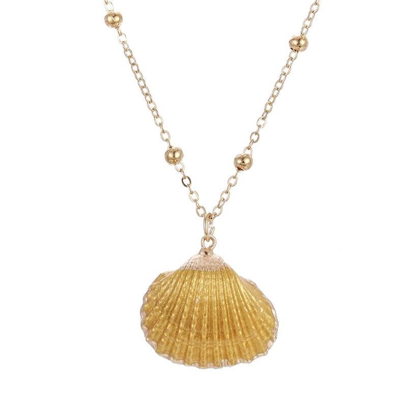 32 Styles Charm Boho Natural Shells Necklaces Scallop Pendant Necklace For Women Gifts Chain Style Alloy Seashell Summer Jewelry