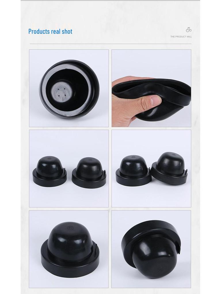 Universal Car LED Headlight Waterproof Dust Cover - Extended Sealing Style