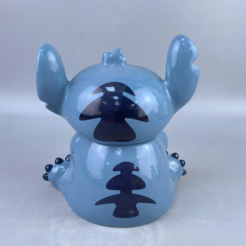 Anime Movie Character 3D Embossed Cookie Jar White Cloud Earth Candy Sealed Jar Cookie Storage Jar Cartoon Ceramic Jar