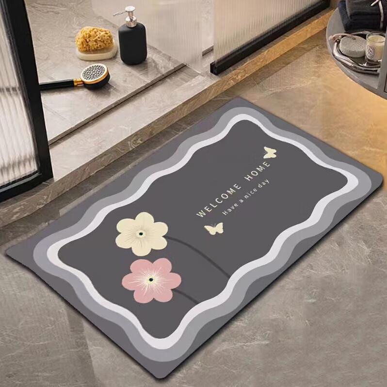JANMEIJIA Bathroom Mat, Non-Slip Quick-Drying Floor Mat for Bathroom, Entrance Mat for Home Use, Washroom Toilet Door Mat