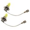 2pcs H3 55W Car Halogen Headlight Bulbs Yellow 3000K Car Headlight Lamp Universal Auto Fog Light
