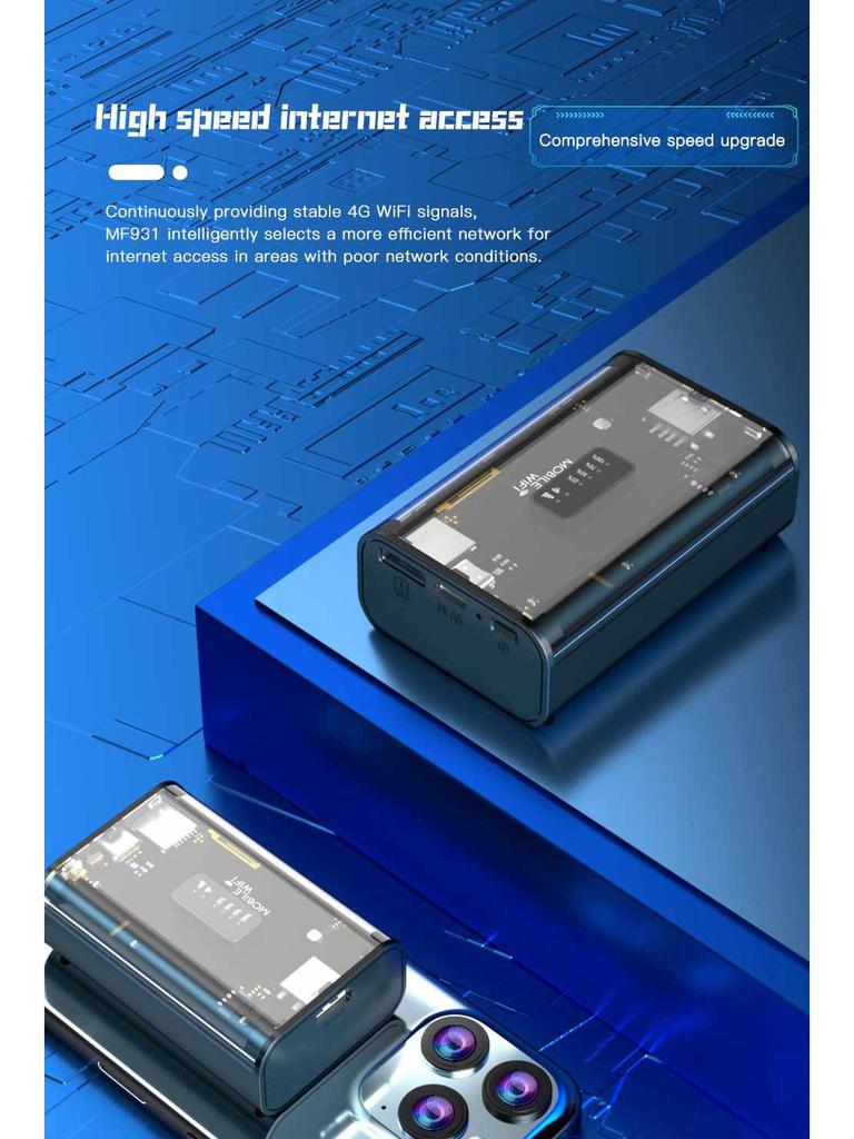 4G Portable WiFi Power Bank Router for Europe and Russia - Outdoor & Car Wireless Hotspot