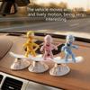 Inertia Skiing Figure Ornament Car Dashboard Decoration With Fun Motion Effect For Auto Lovers and Vehicle Interiors